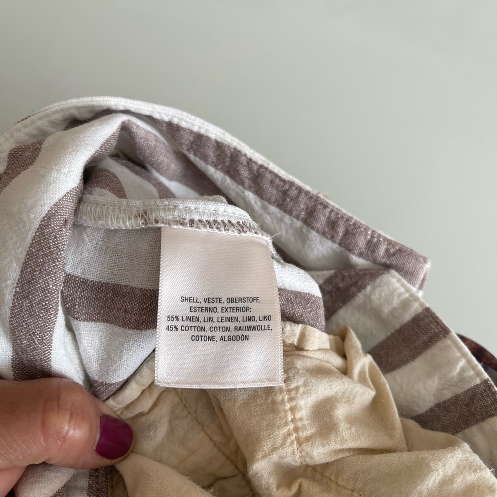 Anthropologie Beige and White Striped Pants - Picture 11 of 13